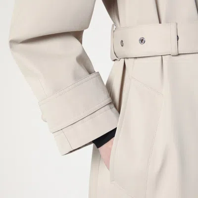 Dolce & Gabbana Over Cotton Beige Trench Coat In Beige