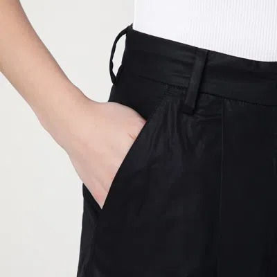 Department Five Wide Black Cotton Pants In Black