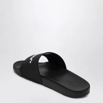 Off-white Bookish Open Toe Slip-on Slides In Black