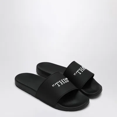 Off-white This That Embossed Rubber Slides In Black