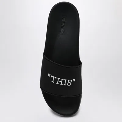 Off-white This That Embossed Rubber Slides In Black