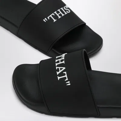 Off-white This That Embossed Rubber Slides In Black
