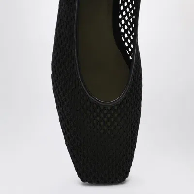 Maria Luca Leather Ballerina Shoes In Black