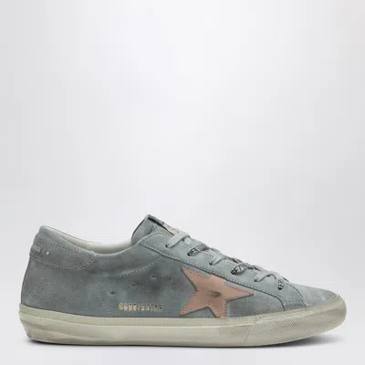 Shop Golden Goose Grey Suede Super-star Low-top Sneaker