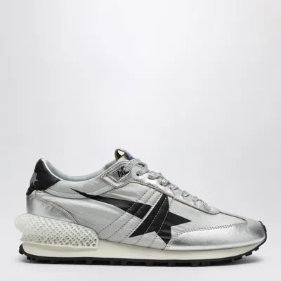 Golden Goose Marathon Running Sneakers In Laminated Leather In Metal