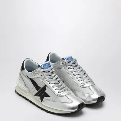 Golden Goose Marathon Running Sneakers In Laminated Leather In Metal