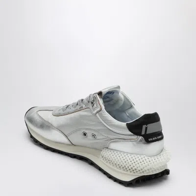 Golden Goose Marathon Running Sneakers In Laminated Leather In Metal