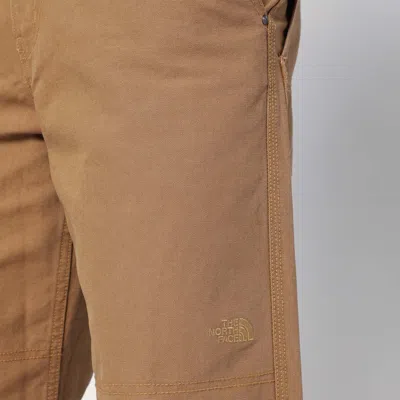 The North Face Tan Cedar Canvas Work Trousers In Brown