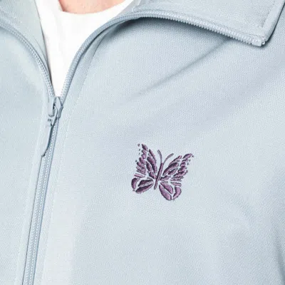 Needles Webbing-trimmed Logo-embroidered Tech-jersey Track Jacket In White