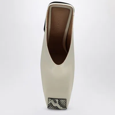 Bottega Veneta Leather Mules Ventura Wedge Heel In Neutral