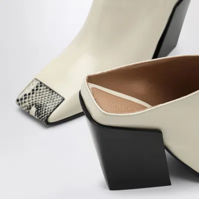 Bottega Veneta Leather Mules Ventura Wedge Heel In Neutral
