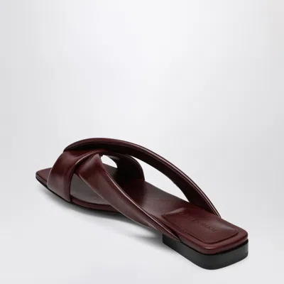 Bottega Veneta Mule Flat Riva Color Barolo In Red