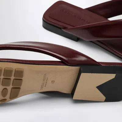 Bottega Veneta Mule Flat Riva Color Barolo In Red