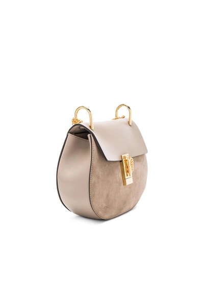 Shop Chloé Small Drew Suede & Calfskin Shoulder Bag In Motty Grey