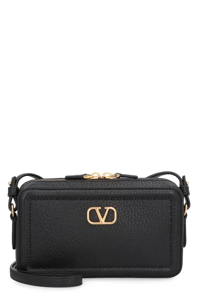 Valentino Garavani Altime Zippered Shoulder Bag In Black
