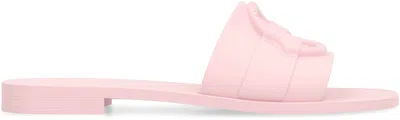 Moncler Bell Slip-on Sliders In Pink