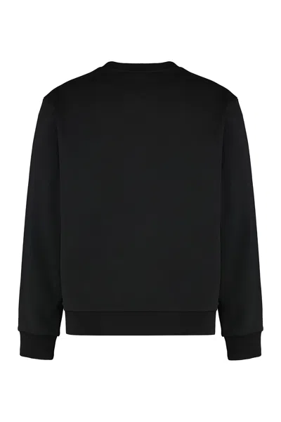 Mcm Classic Logo Sweatshirt In Organic Cotton In Black