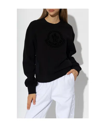 Moncler Logo Sweatshirt In Black
