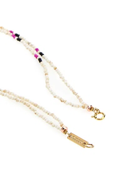 Isabel Marant New Malebo Beaded Choker Necklace In Yellow