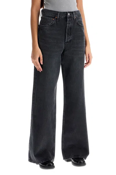 Agolde 90s Pinch Straight-leg Jeans In Black