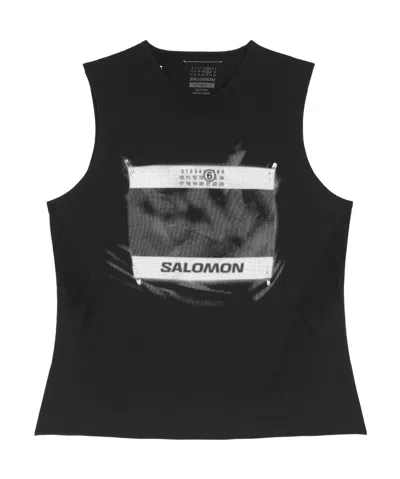 Mm6 Maison Margiela Mm6 X Salomon Edition Crewneck Tank Top Black