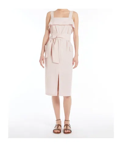 Weekend Max Mara Ruffled Strap Belted Dress In Neutral