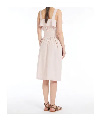 Weekend Max Mara Ruffled Strap Belted Dress In Neutral
