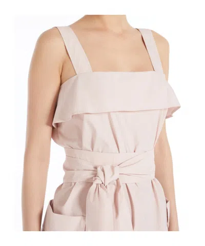 Weekend Max Mara Ruffled Strap Belted Dress In Neutral