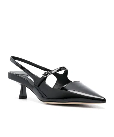 Jimmy Choo Black Patent Leather Didi Slingback Pumps In Multi