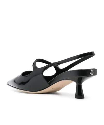 Jimmy Choo Black Patent Leather Didi Slingback Pumps In Multi