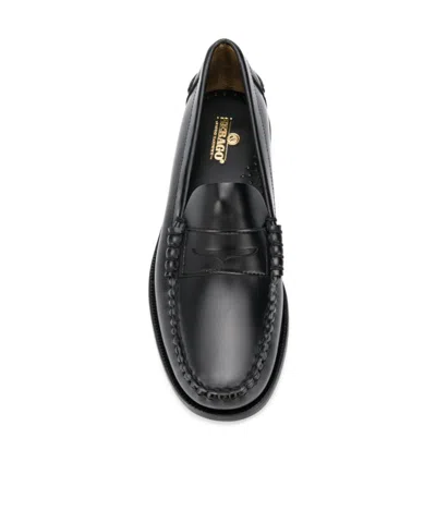 Sebago Round Toe Slip-on Moccasins With Cut-out Upper Design In Black
