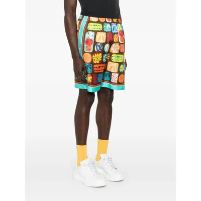 Dsquared2 Summer Lovers Silk Bermuda Shorts In Multi