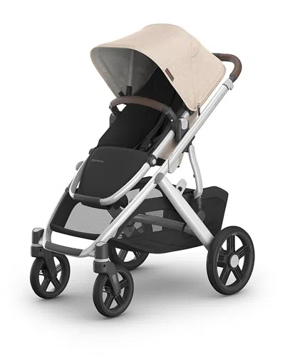 Uppababy Vista V3 Stroller In Declan - Oat Mélange/silver Frame/chestn