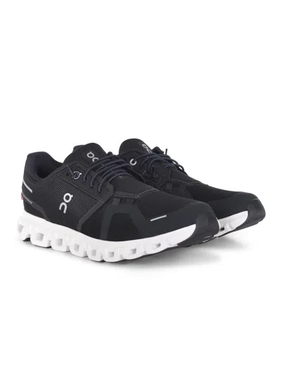 On Breathable Textile Sneakers With Distinctive Cushiing In Black
