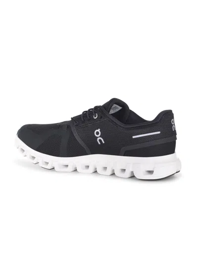 On Breathable Textile Sneakers With Distinctive Cushiing In Black