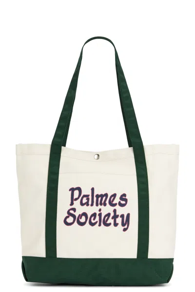 Palmes Medium Tote Bag In Dark Green