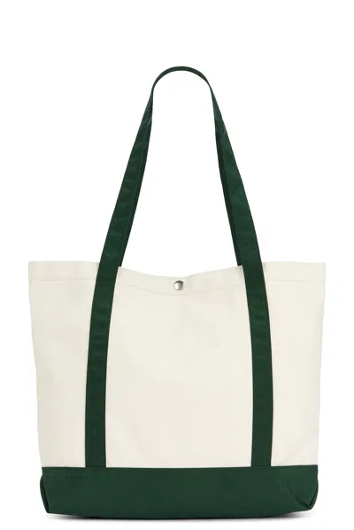 Palmes Medium Tote Bag In Dark Green