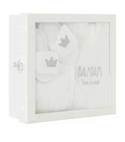 Bam Bam Baby Bath Gift Set In White