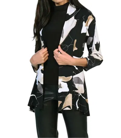 Frank Lyman Throw-over Jacket In Black Multi In Multi