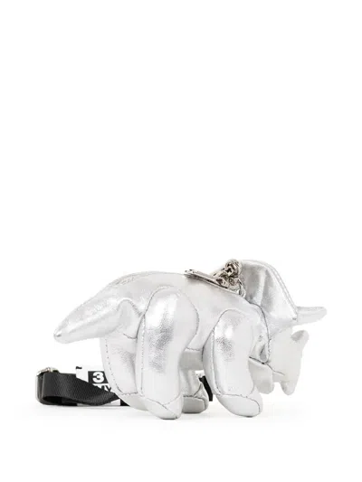 Miharayasuhiro Mini Triceratops Shoulder Bag In Silver