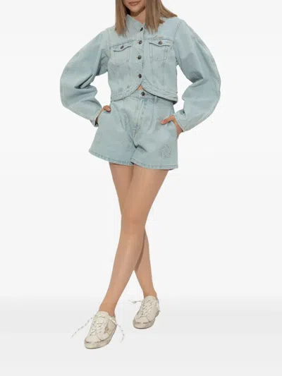 Golden Goose Super Star Leather Upper Laminated Star And Heel Glitter Edge In Gray