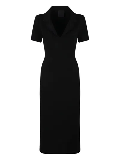 Givenchy Black Viscose Blend Dresses In Multi