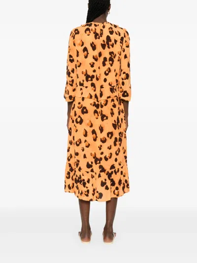 印花超长半身裙