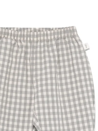 Teddy & Minou Gingham-check Trousers In Green