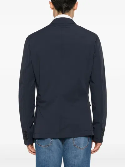 Herno Double-breasted Blazer In Blue