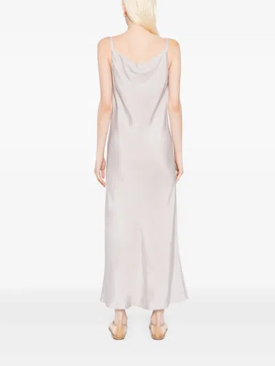 Recto Drapery Neckline Slip Dress In Grey