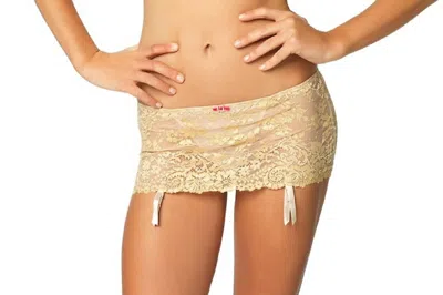 Felina La Dame Garter Skirt With Attached G-string In Sugar Baby In Multi