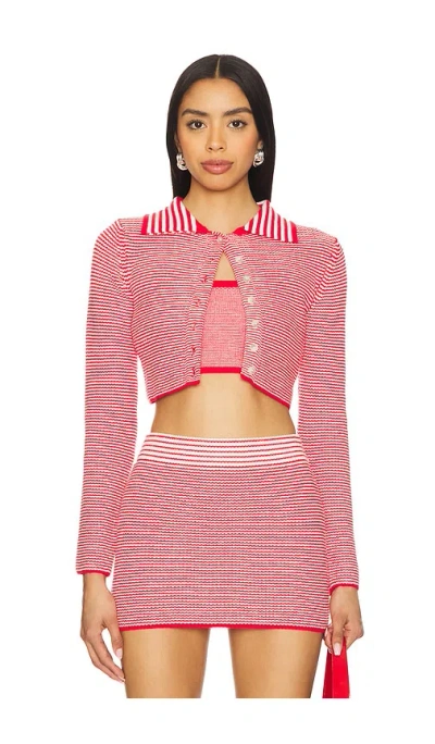 All The Ways Fran Cardigan Set In Red