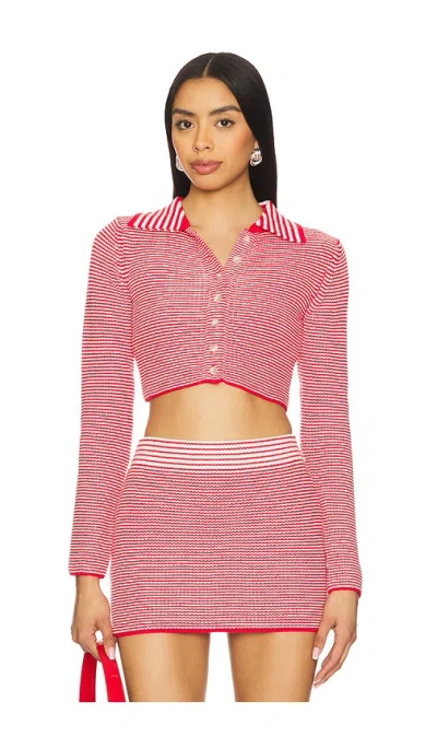 All The Ways Fran Cardigan Set In Red