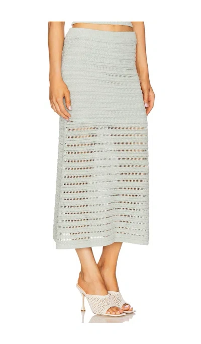 A.l.c . Lana Open Stitch Cotton Blend Maxi Skirt In Mint